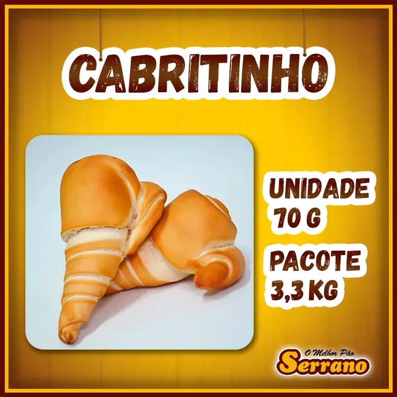 Imagem de apresentação de Pão cabritinho Serrano, pão congelado