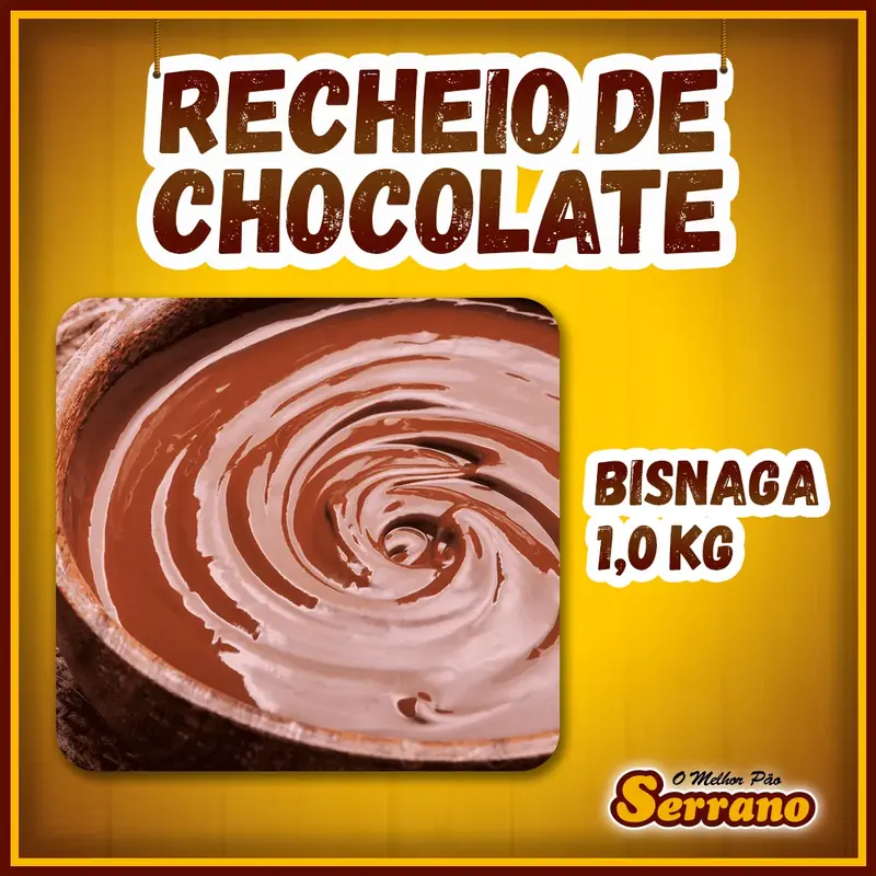 Imagem de apresentação de Recheio de chocolate Serrano, complemento para panificação