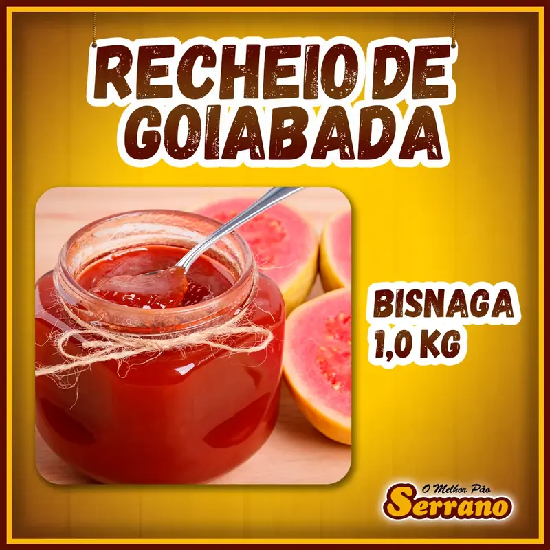 Imagem de apresentação de Recheio de goiabada Serrano, complemento para panificação