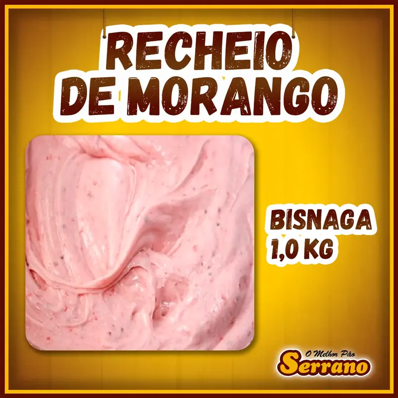 Imagem de apresentação de Recheio de morango Serrano, complemento para panificação