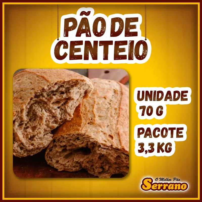 Imagem de apresentação de Pão de centeio Serrano, pão congelado